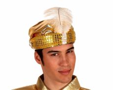 Chapeau de sultan arabe doré adulte accessoire