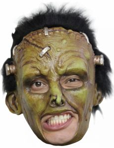 Masque créature Frankenstein verte adulte Halloween accessoire