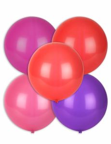 5 Ballons multicolores 47 cm accessoire