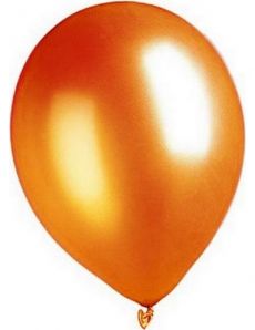 100 Ballons oranges métallisés 29 cm accessoire