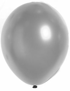 100 Ballons argentés métallisés 29 cm accessoire