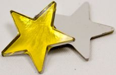 10 Mini miroirs étoiles dorées 3 x 3 cm accessoire