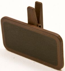 6 Pinces à linge avec une mini ardoise marron 4 x 2 cm accessoire