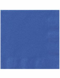 20 Serviettes en papier bleues 33 x 33 cm accessoire