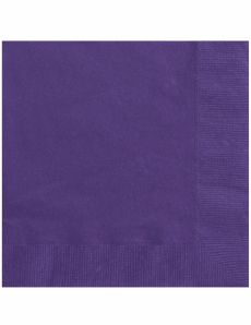 20 Serviettes en papier violet sombre 33 x 33 cm accessoire