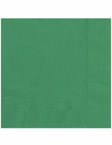 20 Serviettes en papier vert émeraude 33 x 33 cm accessoire