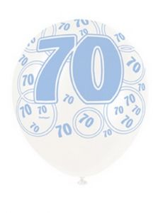 Ballons bleus Age 70 ans accessoire
