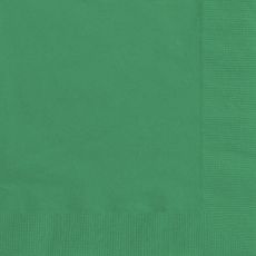 50 Serviettes en papier vertes 33 x 33 cm accessoire