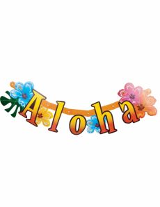 Bannière articulée Aloha Hawaï accessoire