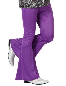 Pantalon disco homme violet costume