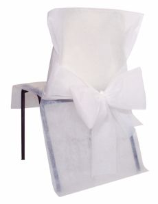 10 Housses de chaise Premium blanches 50 x 95 cm accessoire