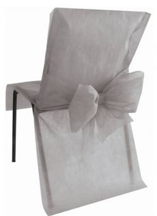 10 Housses de chaise Premium grises 50 x 95 cm accessoire