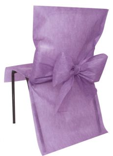 10 Housses de chaise Premium parme 50 x 95 cm accessoire
