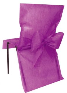 10 Housses de chaise Premium prune 50 x 95 cm accessoire
