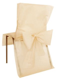 10 Housses de chaise Premium ivoire 50 x 95 cm accessoire