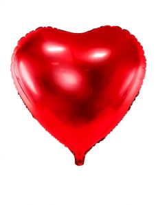 Ballon aluminium coeur rouge 45  cm accessoire