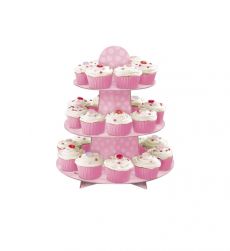 Support rose cupcakes 3 étages 34 cm accessoire