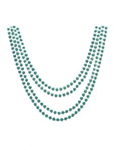 4 Colliers verts métallisés 81 cm accessoire
