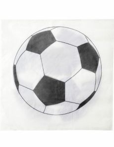 20 Serviettes en papier Ballon football 33 x 33 cm accessoire