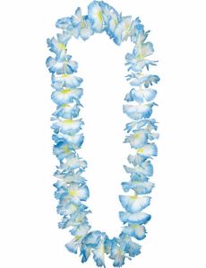Collier Hawaï bleu clair accessoire