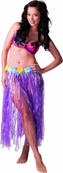 Jupe hawaïenne longue violette adulte costume