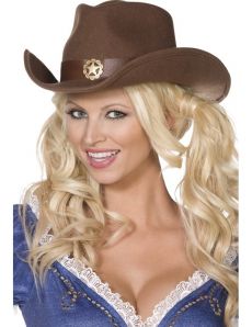Chapeau cowboy sheriff adulte accessoire