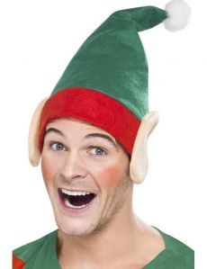 Bonnet elfe avec oreilles adulte Noël accessoire