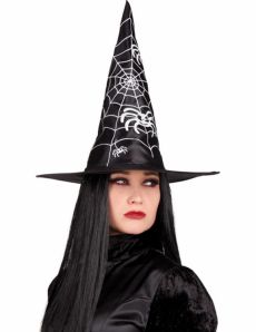 Chapeau sorcière noire adulte Halloween accessoire