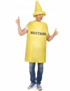 Déguisement pot de moutarde adulte costume