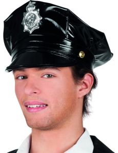 Casquette policier noire adulte accessoire