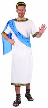 Déguisement dieu Grec bleu homme costume