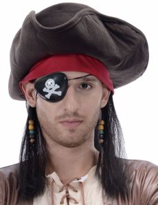 Perruque chapeau de pirate homme accessoire