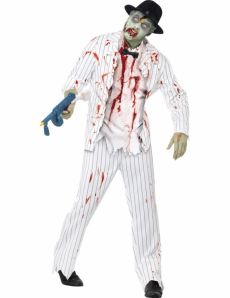 Déguisement gangster blanc zombie homme Halloween costume