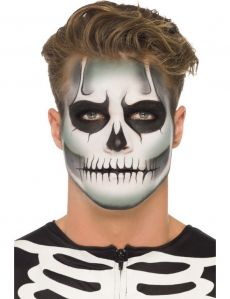 Kit maquillage squelette phosphorescent adulte Halloween accessoire