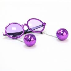 Lunettes violette disco adulte accessoire