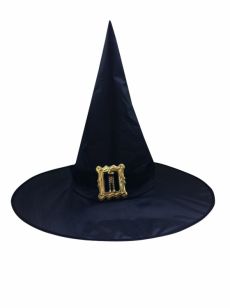 Chapeau sorcière avec boucle adulte Halloween accessoire
