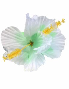 Barrette fleur blanche Hawaï accessoire