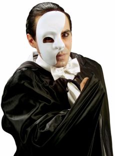 Demi-masque fantôme adulte Halloween accessoire