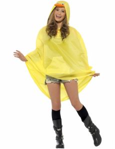 Poncho poussin adulte costume