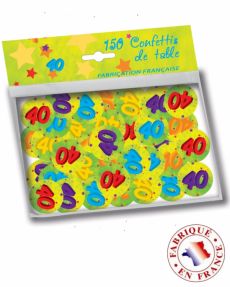150 confettis de table 40 ans accessoire