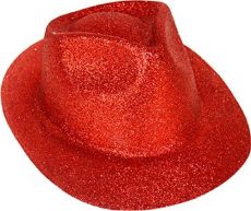 Chapeau pailleté rouge adulte accessoire