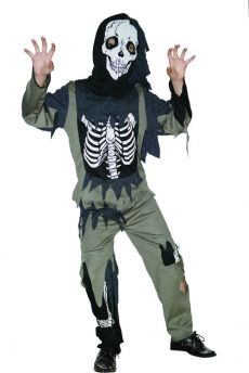 Déguisement squelette zombie enfant costume