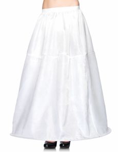 Jupon blanc long à cerceau femme accessoire
