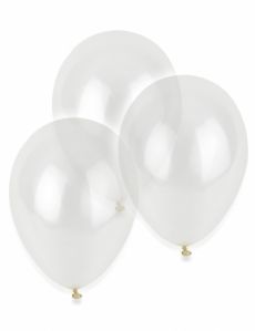 12 Ballons transparents 28 cm accessoire
