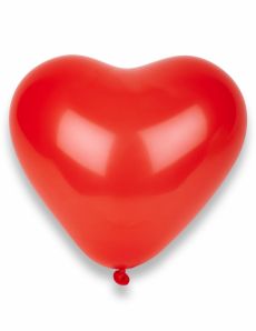 50 Ballons coeurs rouges 32 cm accessoire