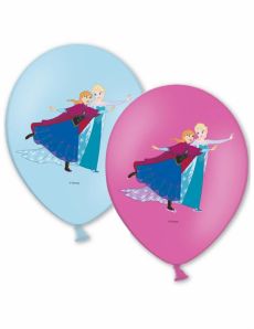 6 Ballons de baudruche La Reine des Neiges accessoire