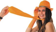 Cravate orange adulte accessoire