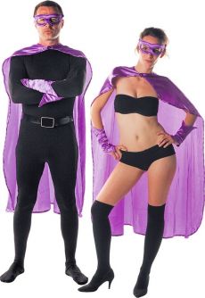 Kit super héros violet adulte accessoire