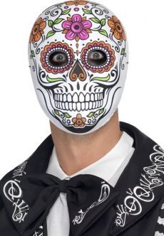 Masque squelette coloré adulte Halloween accessoire
