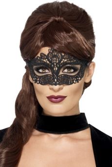 Masque dentellé noir femme accessoire